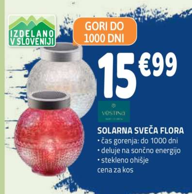 SOLARNA SVEČA FLORA
