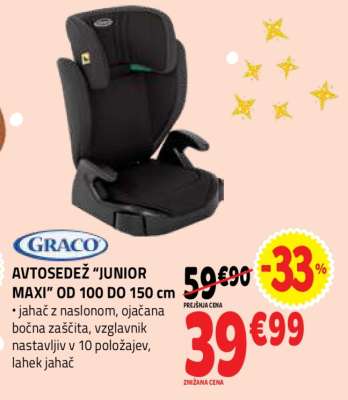 AVTOSEDEŽ "JUNIOR MAXI" OD 100 DO 150 cm