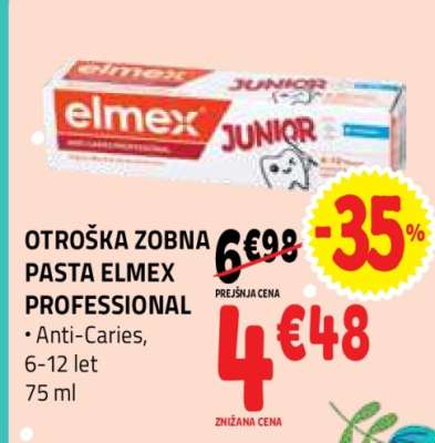 OTROŠKA ZOBNA PASTA ELMEX PROFESSIONAL