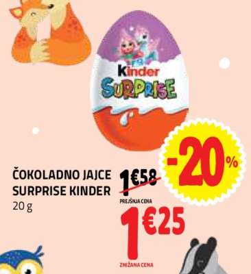 ČOKOLADNO JAJCE SURPRISE KINDER