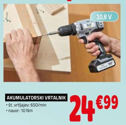 Akumulatorski vrtalnik