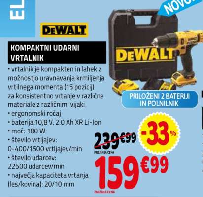 Kompaktni udarni vrtalnik