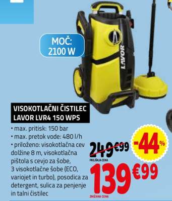 VISOKOTLAČNI ČISTILEC LAVOR LVR4 150 WPS