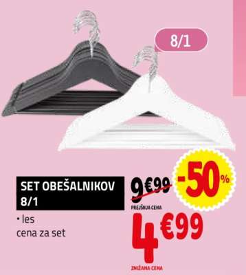 SET OBEŠALNIKOV 8/1