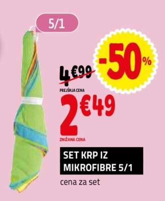 SET KRP IZ MIKROFIBRE 5/1