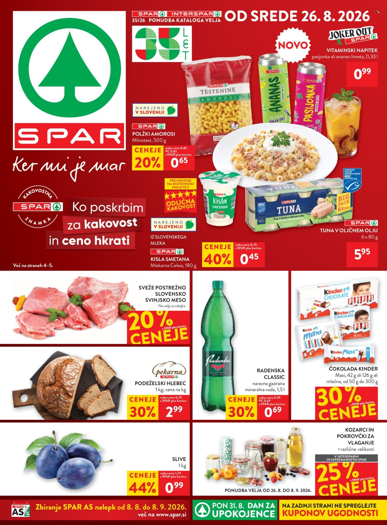 SPAR katalog - 26.8.2026 - 8.9.2026. Stran 1