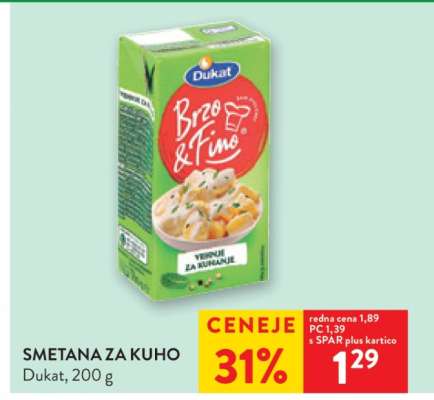 Smetana za kuho
