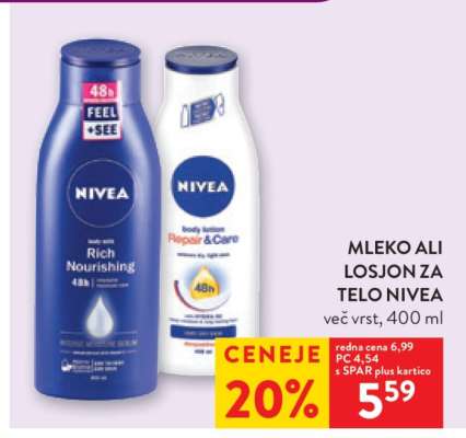 MLEKO ALI LOSJON ZA TELO NIVEA