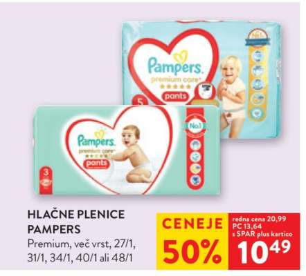 Hlačne plenice Pampers