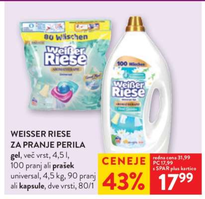 WEISSER RIESE ZA PRANJE PERILA