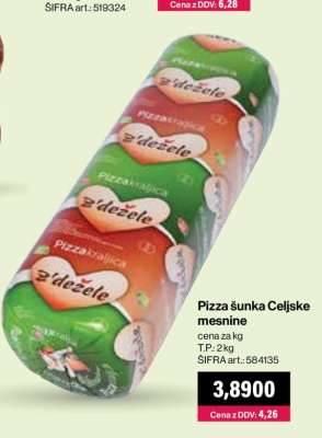 Pizza šunka Celjske mesnine