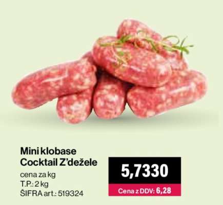Mini klobase Cocktail Z'dežele