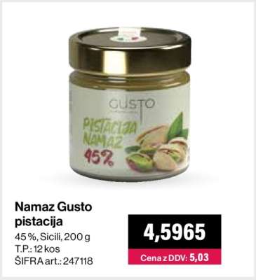 Namaz Gusto pistacija