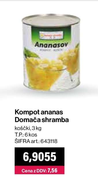 Kompot ananas Domača shramba
