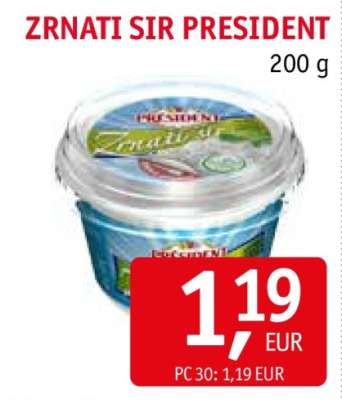 Zrnati sir President