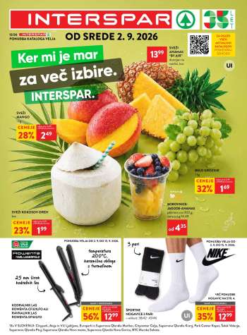 INTERSPAR katalog - 2.9.2026 - 15.9.2026.