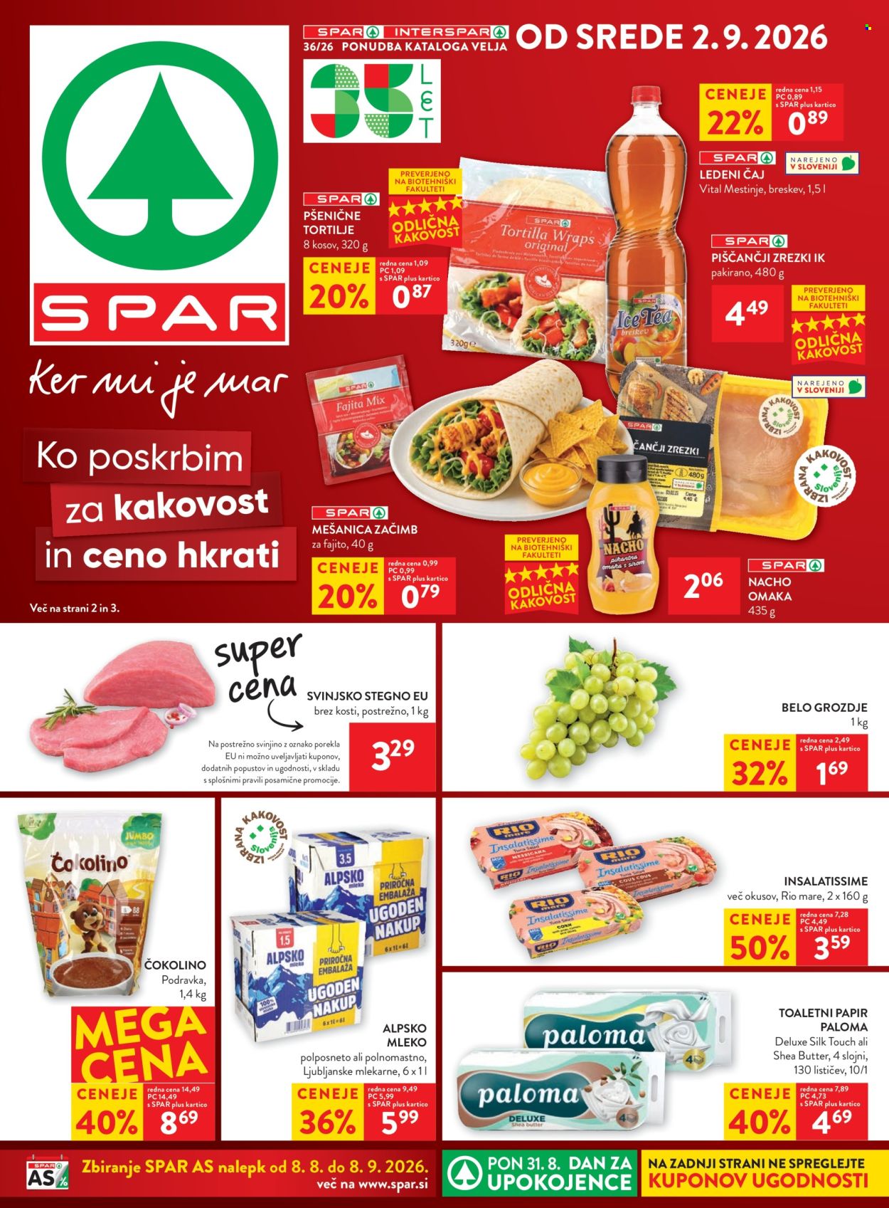SPAR katalog - 2.9.2026 - 8.9.2026. Stran 1