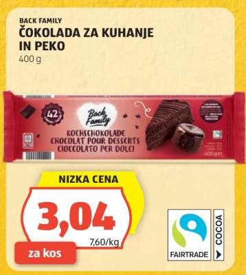 Čokolada za kuhanje in peko