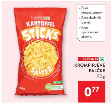 SPAR Krompirjeve Palčke