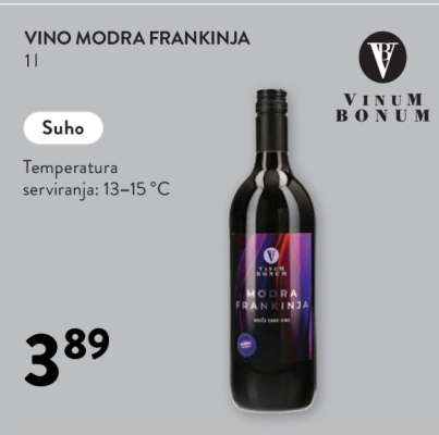 Vino Modra Frankinja