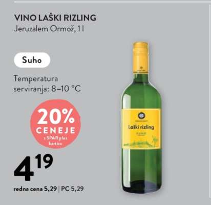 Vino Laški Rizling