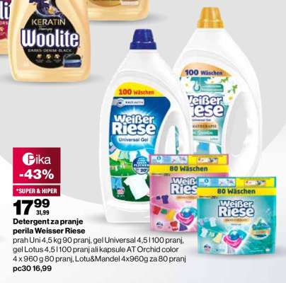 Detergent za pranje perila Weisser Riese