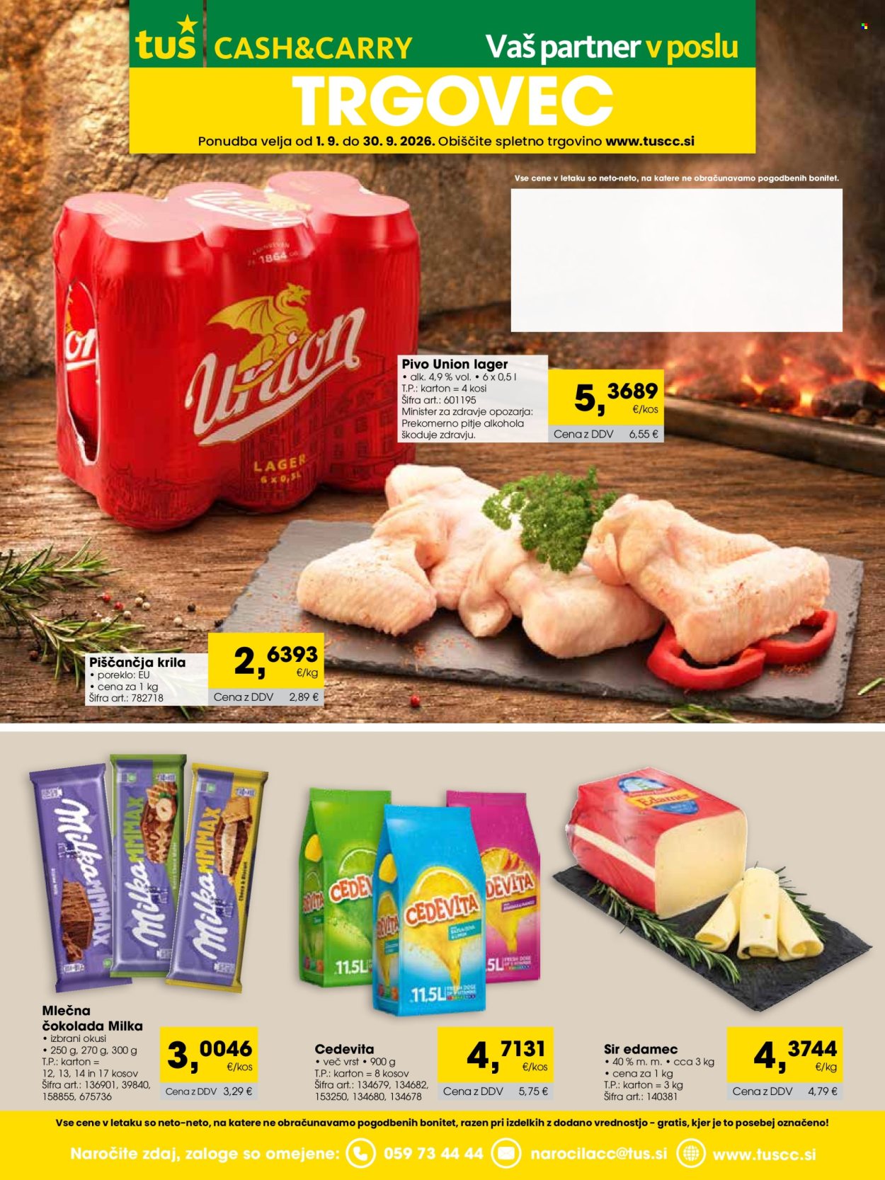 Tuš Cash & Carry katalog - 1.9.2026 - 30.9.2026. Stran 1