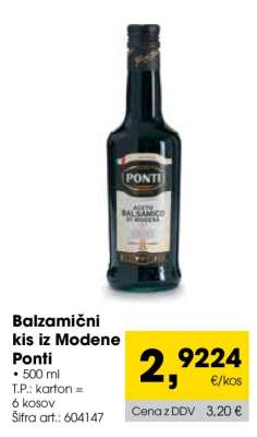 BALZAMIČNI KIS IZ MODENE PONTI