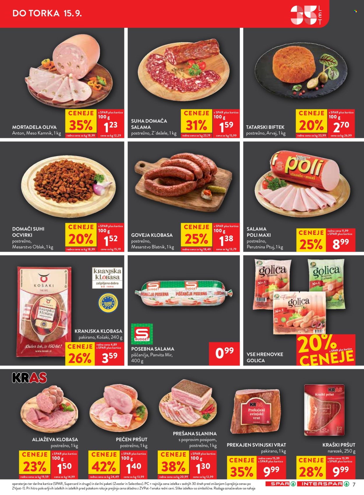 SPAR katalog - 9.9.2026 - 15.9.2026. Stran 9