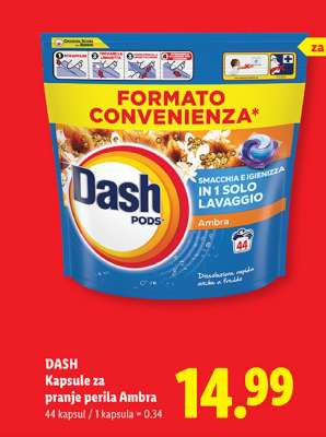 DASH Kapsule za pranje perila Ambra