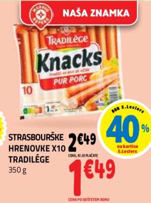 STRASBOURŠKE HRENOVKE X10 TRADILÈGE