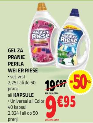 GEL ZA PRANJE PERILA WEI ER RIESE