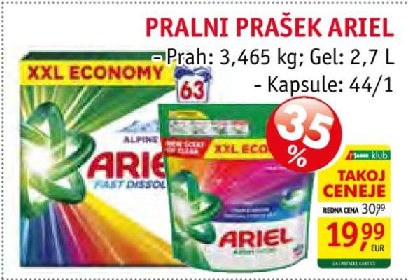 PRALNI PRAŠEK ARIEL
