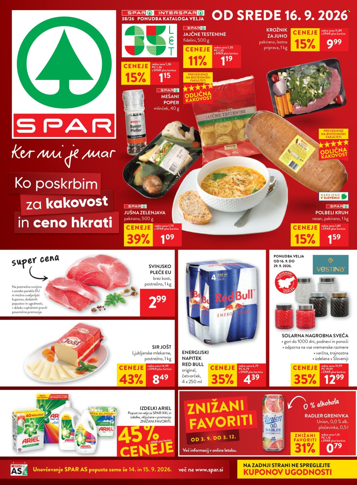 SPAR katalog - 16.9.2026 - 29.9.2026. Stran 1