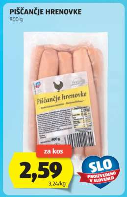 PIŠČANČJE HRENOVKE