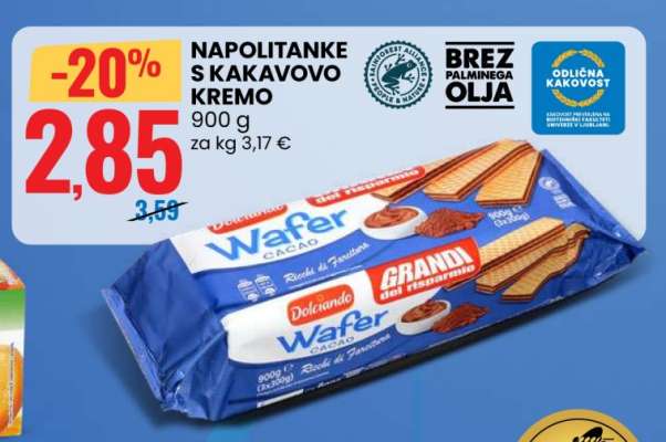 Napolitanke s kakavovo kremo