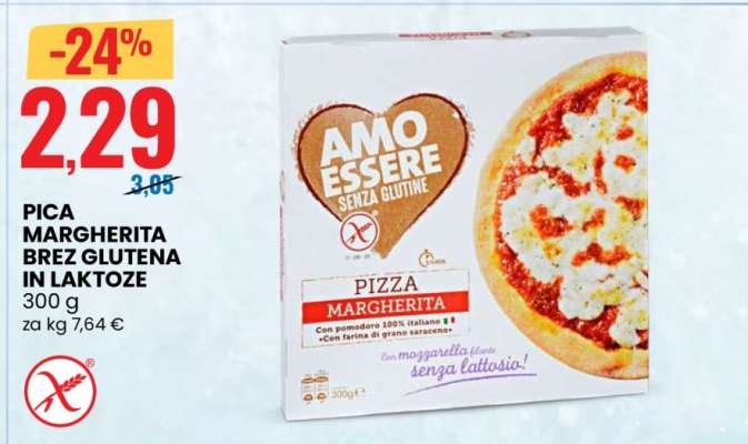 Pica Margherita Brez Glutena in Laktoze