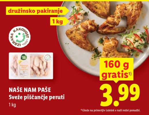 NAŠE NAM PAŠE Sveže piščančje peruti