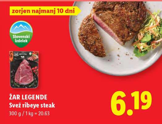 Žar legende Svež ribeye steak