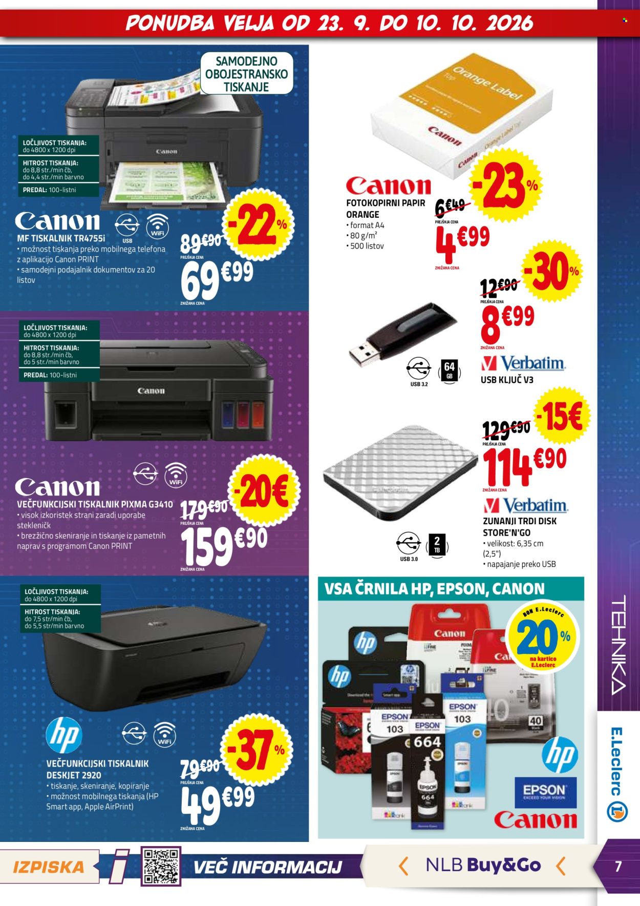 E.Leclerc katalog - 23.9.2026 - 3.10.2026. Stran 7