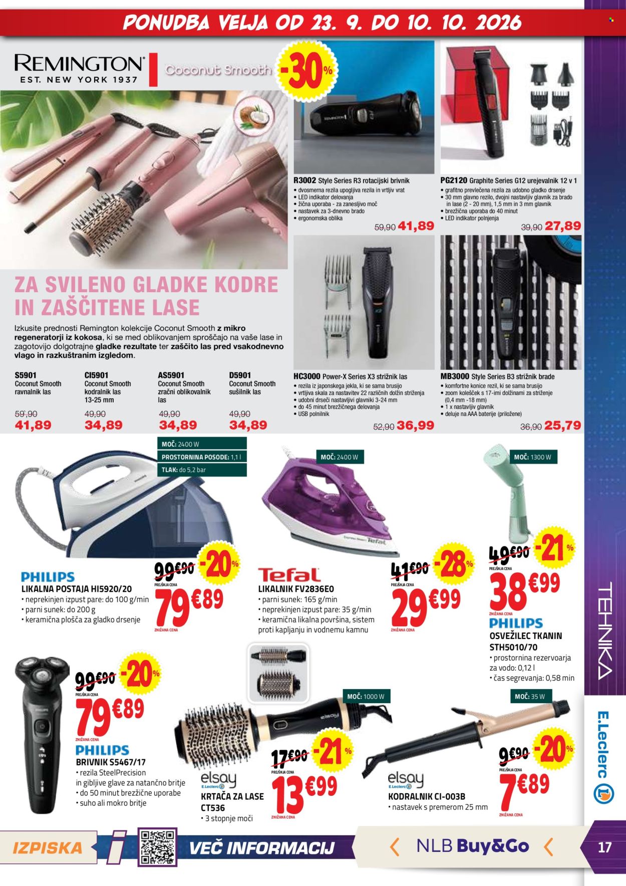 E.Leclerc katalog - 23.9.2026 - 3.10.2026. Stran 17