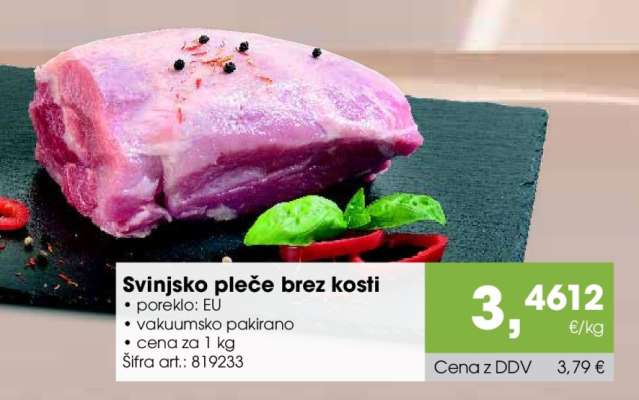 Svinjsko pleče brez kosti