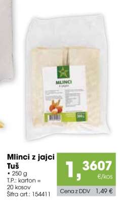 Mlince z jajci Tuš