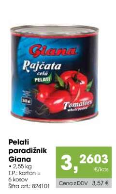 Pelati paradižnik Giana