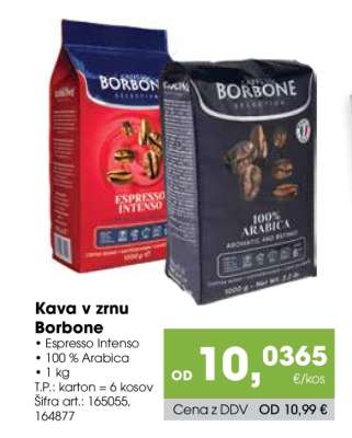 Kava v zrnju Borbone