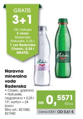 Naravna mineralna voda Radenska