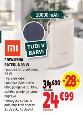 Prenosna baterija 33 W