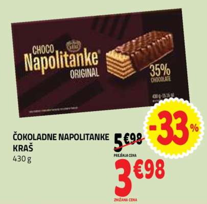 Čokoladne Napolitanke Kraš