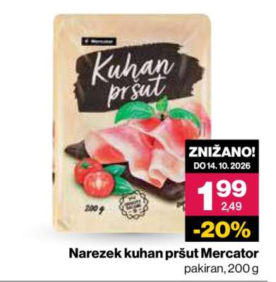 Narezek kuhan pršut Mercator