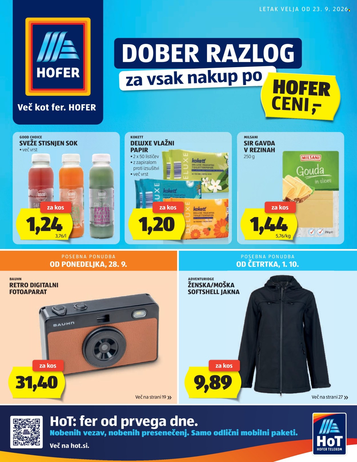 Hofer katalog - 23.9.2026 - 1.10.2026. Stran 1